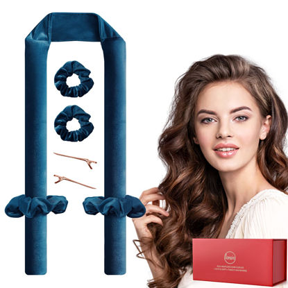 Picture of Heatless Curls Headband, IENIN Heatless Curling Hair Curler No Heat Hair Rollers to Sleep in Curl Ribbon Overnight Heatless Curling Rod Headband for Women Holiday Gift