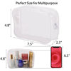 Picture of Tbestmax 10 Pcs Clear Cosmetic Bags Small Makeup Bags Portable Waterproof Travel Toiletry Bags Organizer White, 7.5"x 4.8"x 2.3"