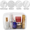 Picture of Tbestmax 10 Pcs Clear Cosmetic Bags Small Makeup Bags Portable Waterproof Travel Toiletry Bags Organizer White, 7.5"x 4.8"x 2.3"