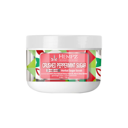 Picture of Hempz Crushed Peppermint Sugar, Sugar Body Scrub, Holiday Gift for Men and Women, 4 oz