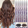 Picture of Hair Tinsel Kit with Tool 6pcs 1200 Strands Glitter Tinsel Hair Extensions Heat Resistant Sparkling Shiny Fairy Hair Accessories for Women Girls Kids (Colorful)