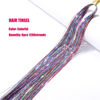 Picture of Hair Tinsel Kit with Tool 6pcs 1200 Strands Glitter Tinsel Hair Extensions Heat Resistant Sparkling Shiny Fairy Hair Accessories for Women Girls Kids (Colorful)