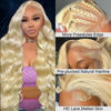 Picture of Ruaswey 30 Inch 613 13x6 Lace Front Wig Human Hair 200 Density Blonde Body Wave Lace Front Wigs Human Hair Blonde Wig Human Hair 613 HD Lace Frontal Wigs Human Hair Pre Plucked 613 Human Hair Wig