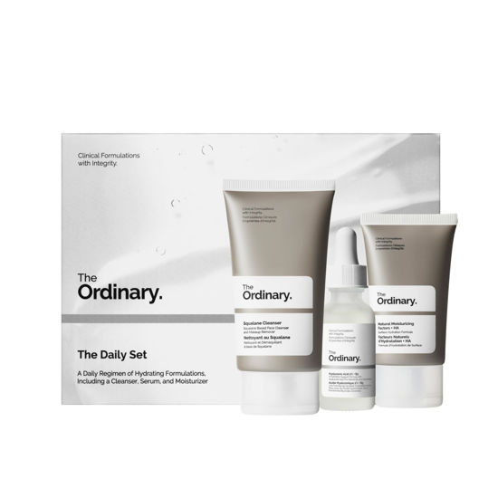 Picture of The Ordinary The Daily Set, Daily Skincare Routine with Squalane Cleanser, Hyaluronic Acid 2% + B5, and Natural Moisturizing Factors + HA