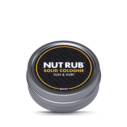 Picture of Ballsy Body & Groin Rub, Cologne for Everywhere, with Beeswax, Coconut and Sunflower Seed Oil, Sun and Surf .85 oz