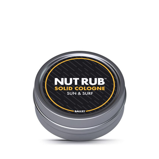 Picture of Ballsy Body & Groin Rub, Cologne for Everywhere, with Beeswax, Coconut and Sunflower Seed Oil, Sun and Surf .85 oz