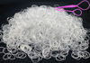 Picture of 2000 PCS Clear Elastic Mini Ponytail Rubbers Ties, Soft Non-Slip Small Hair Accessories for Girls, with 2 PCS Topsy Tail Tools