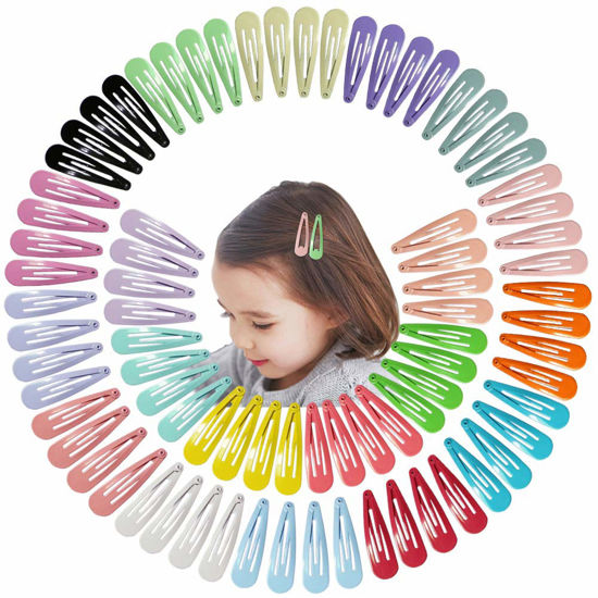 Picture of JIARON 80PCS Hair Clips, 2 Inch Non-Slip Metal Hair Barrettes for Girls, Kids, Baby and Women. (20 Colors)