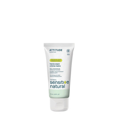 Picture of ATTITUDE Hand Cream for Sensitive Skin with Oat, EWG Verified, Dermatologically Tested, Vegan, Avocado Oil, 2.5 Fl Oz