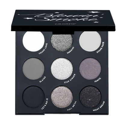 Picture of ColourPop Blowin' Smoke Eyeshadow Palette - Silver Eyeshadow and Smokey Eye Eyeshadow Palette with Metallic and Matte Finishes - High-Pigment Eye Makeup with a Long-Wearing Formula (0.3 oz)