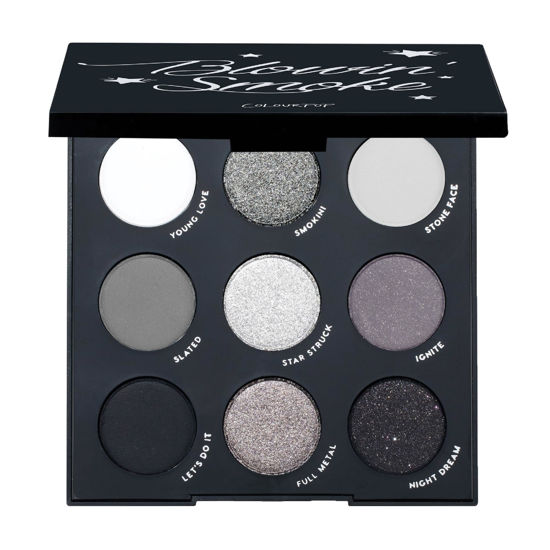 Picture of ColourPop Blowin' Smoke Eyeshadow Palette - Silver Eyeshadow and Smokey Eye Eyeshadow Palette with Metallic and Matte Finishes - High-Pigment Eye Makeup with a Long-Wearing Formula (0.3 oz)