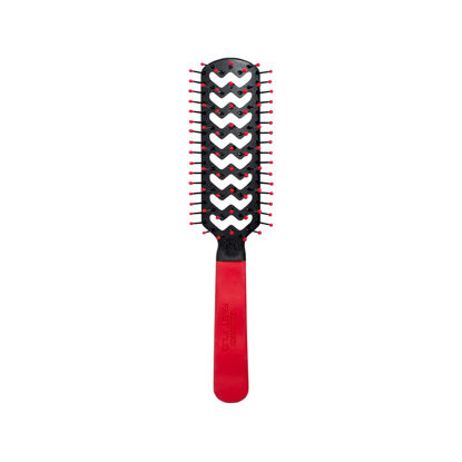 Picture of Cricket Static Free Fast Flo Color Vent Hair Brush - Quick and Blow Drying, Detangling, and Frizz-Free Styling - Anti-Static Bristles, Ideal for All Hair Types, So Rad (Red)