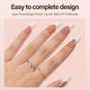 Picture of Vansiho French Gel Nail Tips, 150Pcs Long Square Brown Gel Nail Tips, French Tips Press on Nails, French Square 3 in 1 Pre-French Gel Tips, Fake Nails for Nail Art DIY 15 Sizes