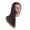 Picture of 20-22" 100% Human Hair Mannequin Head Training Head Cosmetology Manikin Head Doll Head with Free Clamp (Black)