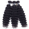 Picture of Amella Hair Deep Wave 3 Bundles with Frontal Ear to Ear Lace Frontal Closure with Bundles Brazilian Virgin Hair with Closure Human Hair Extensions (14 16 18+12inch)