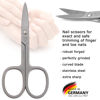 Picture of 3 Swords Germany - brand quality STAINLESS STEEL INOX CURVED NAIL SCISSORS (1 PIECE) with case for manicure pedicure - nail care by 3 Swords - Made in Germany