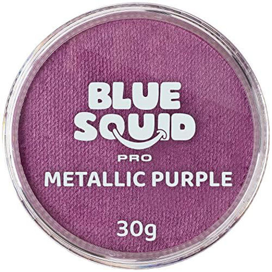 Picture of Blue Squid PRO Face Paint - Professional Water Based Single Cake Facepaint & Body Paints - SFX Makeup, Kids Adults Face Painting for Costume, Halloween, Cosplay - Metallic Purple 30g / 1oz