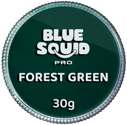 Picture of Blue Squid PRO Face Paint - Professional Water Based Single Cake Facepaint & Body Paints - SFX Makeup, Kids Adults Face Painting for Costume, Halloween, Cosplay - Classic Forest Green 30g / 1oz