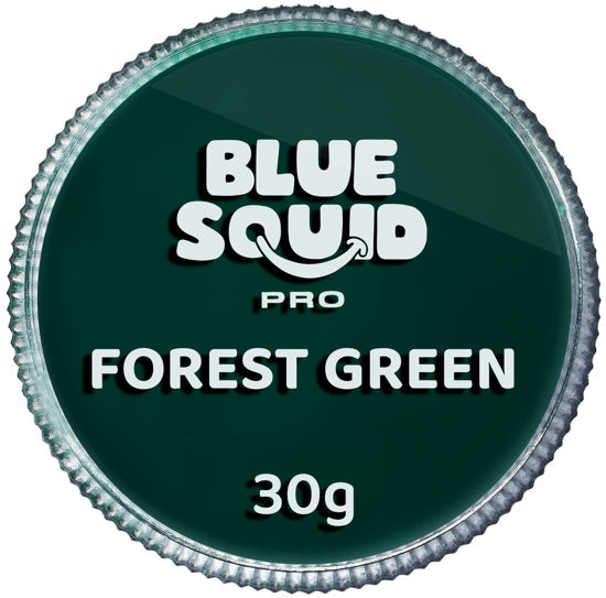 Picture of Blue Squid PRO Face Paint - Professional Water Based Single Cake Facepaint & Body Paints - SFX Makeup, Kids Adults Face Painting for Costume, Halloween, Cosplay - Classic Forest Green 30g / 1oz