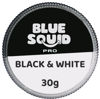 Picture of Blue Squid PRO Face Paint - Professional Water Based Single Cake Facepaint & Body Paints - SFX Makeup, Kids Adults Face Painting for Costume, Halloween, Cosplay - Split Black & White 30g / 1oz