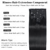 Picture of Rimoss Clip in Hair Extensions Real Human Hair, Premium 7pcs Jet Black Human Hair Clip in Extensions Double Weft, Soft Hair Extensions Clip ins Real Human Hair Straight for Women (#1 14 Inch)