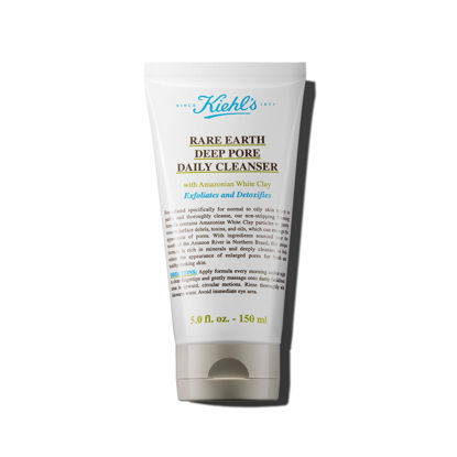 Picture of Kiehl's Rare Earth Deep Pore Daily Cleanser, Gentle Exfoliating Face Wash for Oily Skin, Detoxifies & Exfoliates Skin, Minimizes Pores, with Amazonian White Clay, Fragrance-free - 5 fl oz