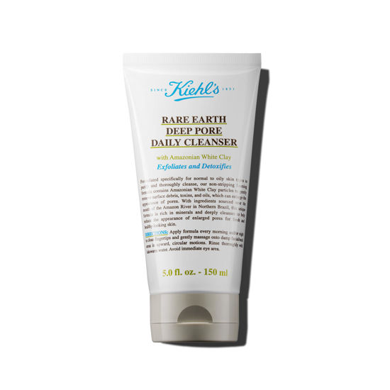 Picture of Kiehl's Rare Earth Deep Pore Daily Cleanser, Gentle Exfoliating Face Wash for Oily Skin, Detoxifies & Exfoliates Skin, Minimizes Pores, with Amazonian White Clay, Fragrance-free - 5 fl oz