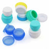 Picture of Cosywell Travel Containers Sets Silicone & PP Cream Jars for Toiletries Empty Lotion Leak-proof & TSA Approved Bottles Accessories with Hard Sealed Lids for Cosmetic Makeup Face Cream (9 Jars)
