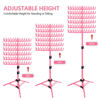 Picture of Eastdone Braiding Hair Rack Standing Hair Extension Holder Hanger, 144 Pegs Hair Divider Rack for Braiding Hair Separator Stand Display Stand (red)