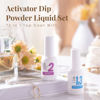 Picture of Beetles Dip Powder Liquid Set - 2 In 1 Dip Base & Top Coat and Activator, Dip Nail Liquid Set for Dipping Powders French Nail Design Dip Nail Kit Manicure Valentines Gift for Women, 0.51 fl.oz/Bot