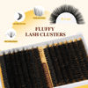 Picture of QUEWEL DIY-Lash-Extension-Kit, 320Pcs 80D+100D Fluffy-Lash-Clusters 12-18mm Volume-Lash-Clusters-Kit with Lash Bond and Seal and Lash Tweezers Easy DIY at Home(80+100D Fluffy Kit)