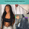 Picture of Human Braiding Hair for Boho Braids 110g 20 Inch Deep Water Wave Bulk Human Hair for Braiding No Weft 12A Wet and Wavy Curly Human Hair Extensions 2 Bundles/Pack Natural Color