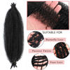 Picture of 18 Inch Pre-Separated Springy Afro Twist Hair 3 Packs Black Pre-Fluffy Natural Curls are Perfect for Marley Crochet Hair Suitable for Black Women (1B#, 18 Inch (Pack of 3))
