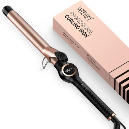 Picture of Curling Iron 1 Inch Barrel, Long Barrel Curling Wand for Hair, Ceramic Tourmaline Hair Curling Iron Double Voltage(100-240V)