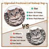 Picture of Openhahaha Drawstring Makeup Bag, Cat Makeup Bag, Travel Makeup Organizer, Cosmetic Pouch Bag, Cat Gift for Women, Lay Flat Makeup Bag Gifts for Cat Lovers
