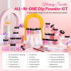 Picture of Beetles Dip Powder Nail Kit,36 Pcs 20 Colors Nude Hot Pink Red Glitter White Dip Nails Powder Starter Kit with Base Top Coat Activator Cuticle Oil Nail Dip Powder Set Valentine's Day Gifts for Women