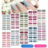 Picture of 140 Pcs 10 Sheets Full Wrap Nail Stickers Polish Strips Gradient Stickers Glitter Self Adhesive DIY Art Decals Strips with 2 Pcs Nail Files for Holiday Decor (Classic Style)