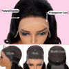 Picture of FASCARA Body Wave Bob Wig Human Hair 13x4 Transparent Lace Front Wig Pre Plucked 12 Inch Bob Human Hair Wig for Women 180% Density Natural Color