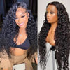 Picture of SNJON 13x6 Lace Front Wig, 180% Density Water Wave, Full and Thick, 100% Unprocessed Brazilian Virgin Human Hair, Soft and Natural, Healthy and Vibrant, Comfortable Against Skin