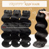 Picture of TRIIPPY Raw Human Hair Bundles,Triple Lifespan Than Regular Virgin Hair No.1 Sales Of Raw Hair Bundles, 16 18 20 Inches Cambodian Raw Body Wave 3 Bundles, Keep Soft and Silky After Multiple Washes