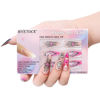 Picture of French Tip Press on Nails Halloween Fake Nails Long Almond Acrylic Nail Black Pink Gel False Nails with Cobweb Ghost Skull Designs 24Pcs