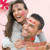 Picture of 50Pcs Love Temporary Tattoos For Couple Women Red Black Valentine Days Party Decorations Birthday Favors Supplies Flowers Rose Heart Lips Gift Idea Decorative Suitable For Kids Teens Youth Adult