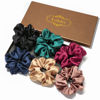 Picture of Lolalet Scrunchies for Women, Satin Hair Scrunchies Softer Than Silk Hair Ties Valentine's Day Gifts, Big Scrunchy Ponytail Holder -6 Pack, Style D
