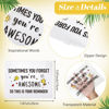 Picture of Reginary 50 Pcs Inspirational Gifts Bulk for Women Cosmetic Bag EVA You Are Braver Awesome Makeup Bag Mini Toiletry Packet with Zipper Encouragement Birthday Graduation Gift(You Are Awesome)