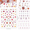 Picture of editTime 5 Boxes Shiny Colorful Nail Art Rhinestones Nail Stone Gems Design Kit and 4 Sheets Flower Nail Art Stickers with a Curved Tweezers and a Nail Brush (5-Multi Shapes Rhinestones)