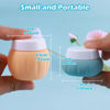Picture of Travel Containers for Toiletries, GLAMFIELDS TSA Approved 2Pcs 1.7oz+3Pcs 1oz Travel Size Silicone Jars BPA Free, Leak-proof Travel Essentials with Lid for Cosmetic Face Hand Body Cream Orange (5Pack)