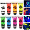 Picture of MEICOLY Glow Blacklight Face Paint,Neon UV Body Paint Set of 8 Tubes Blacklight Reactive Paints,Glow in the Dark Body Paint Neon Party Supplies,Neon Fluorescent Face Paint Blacklight Glow Makeup