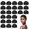 Picture of MYKURS Black Wig Caps for Women, Nylon Hair Caps for Wig, 24 Pieces