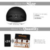 Picture of MYKURS Black Wig Caps for Women, Nylon Hair Caps for Wig, 24 Pieces