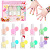 Picture of ALIKOSSTOR Kids Nail Polish - Non-Toxic Nail Polish Set for Girls, 10 Pastel Macaron Colors Quick Dry Peel Off Water Based Nail Polish Toys Kit for Toddler Teen